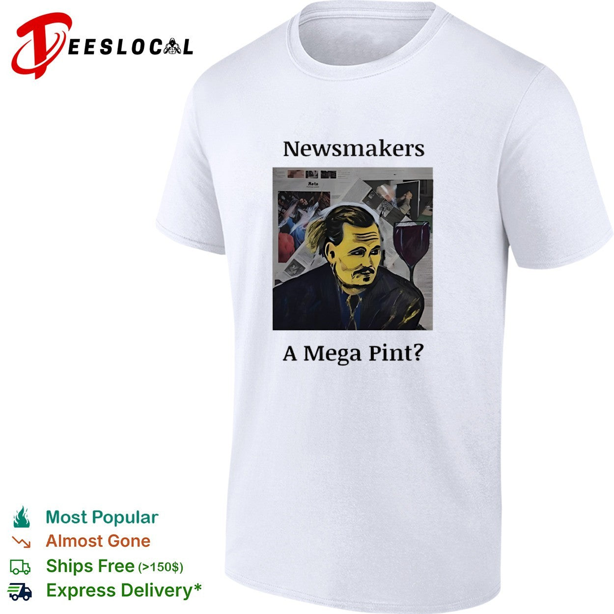Johnny Depp Newsmakers a Mega Pint shirt