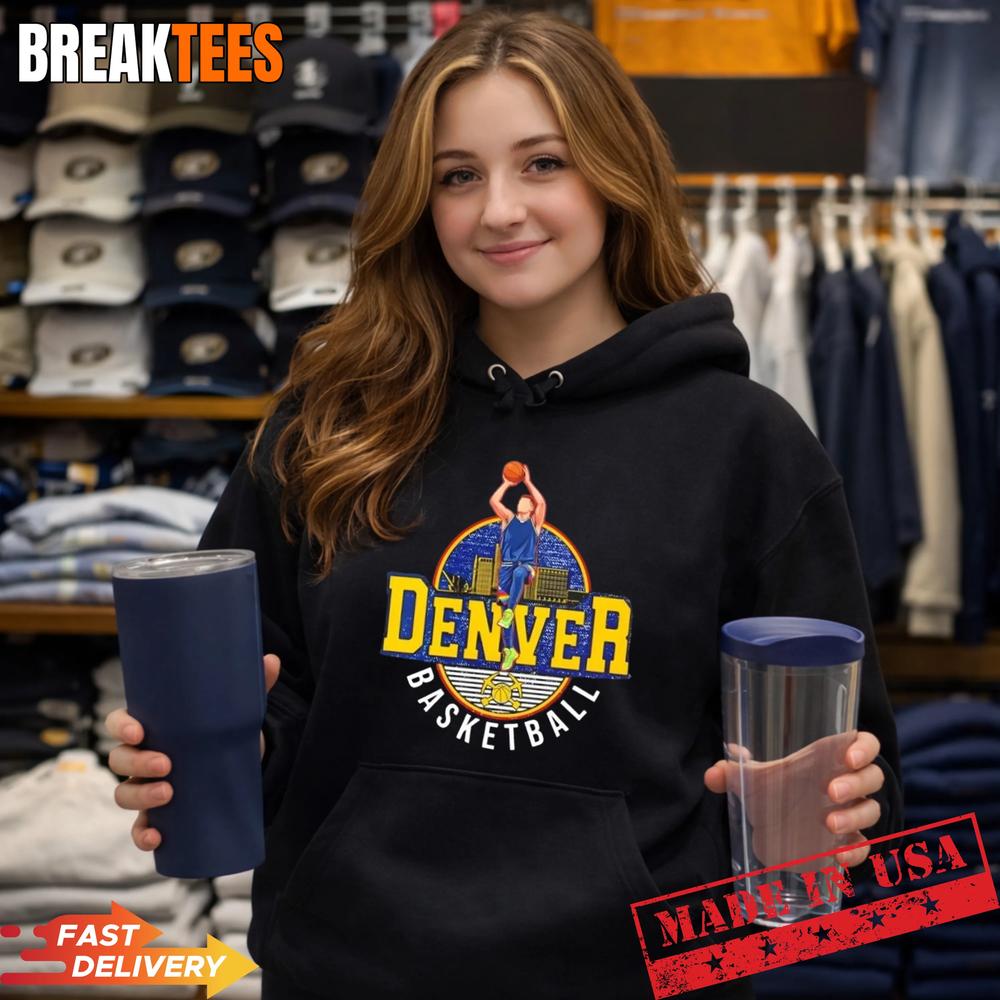 Joker Denver Nuggets Basketball Skyline T-Shirt