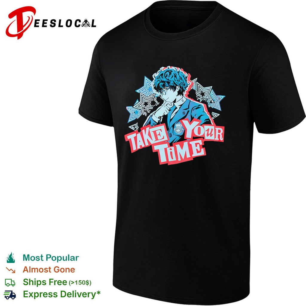 Joker Persona 5 take your time stars shirt