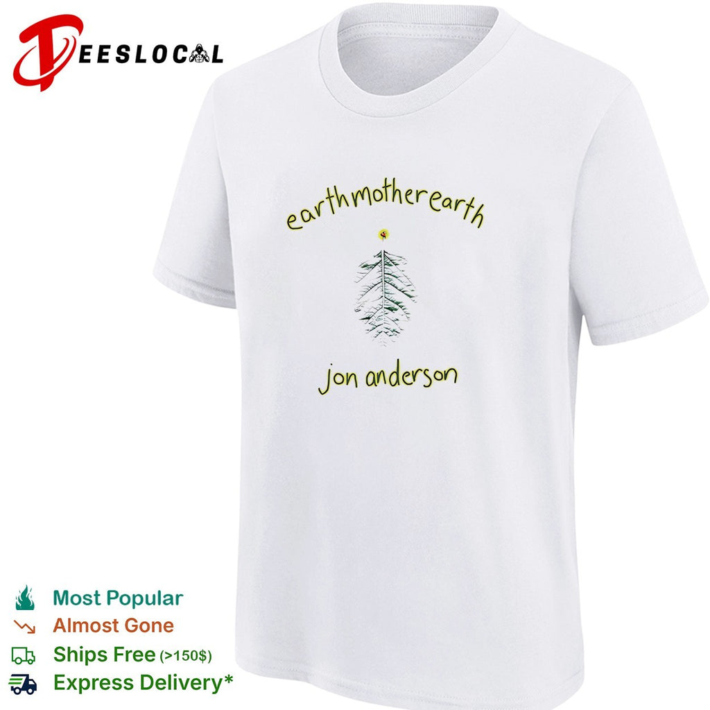 Jon Anderson earth mother earth leaf shirt