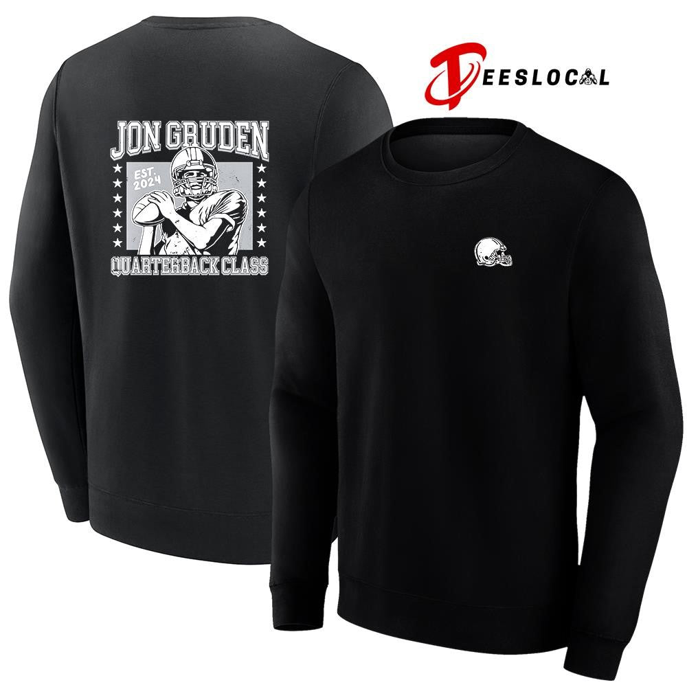 Jon Gruden quaterback class est 2024 helmet graphic shirt