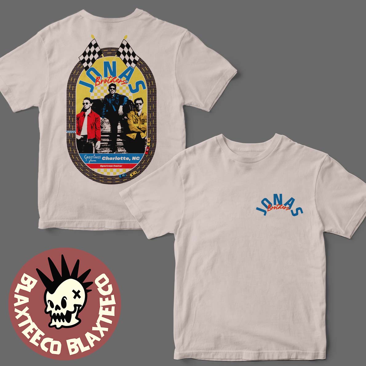Jonas Brothers Charlotte North Carolina 2025 Event Tee At Spectrum Center On November 5 2025 The Race Track Art Two Sided T-Shirt