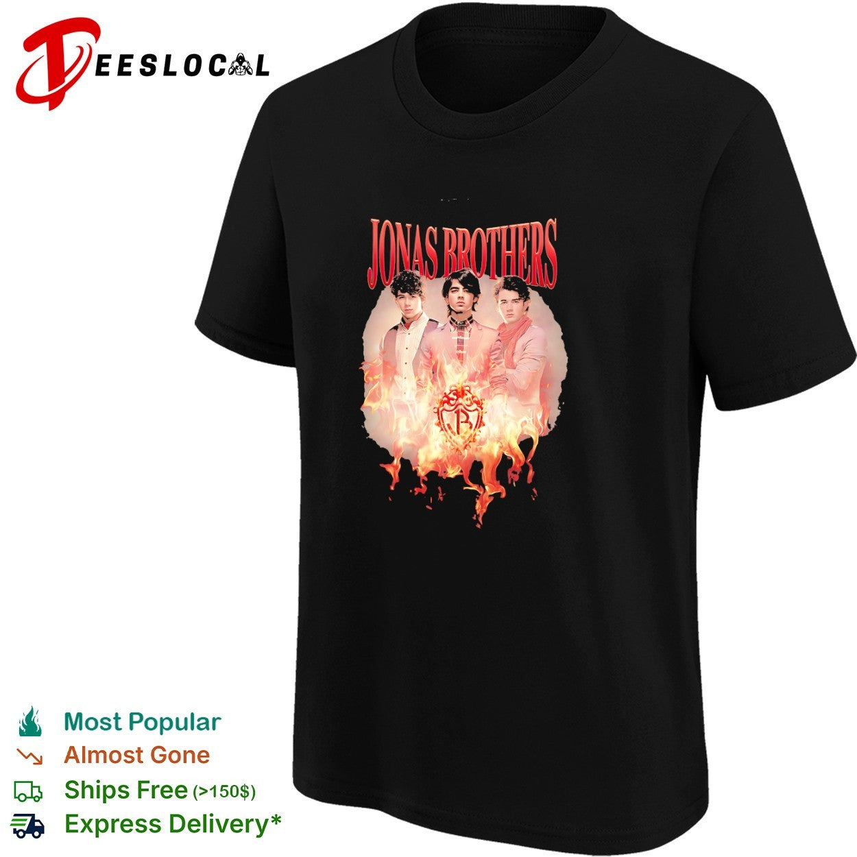 Jonas Brothers fire shirt