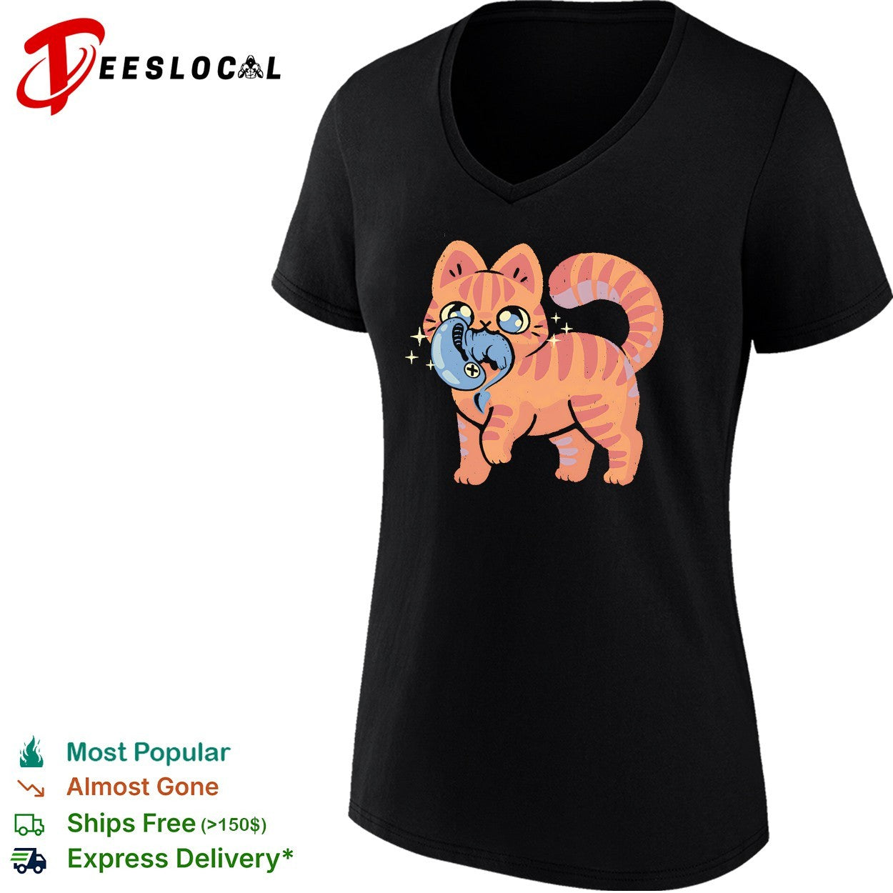 Jonesy the cat with a xenomorph cute alien cat shirt