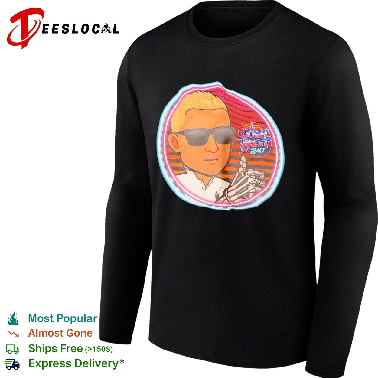 Josh West 247 Robot head shirt
