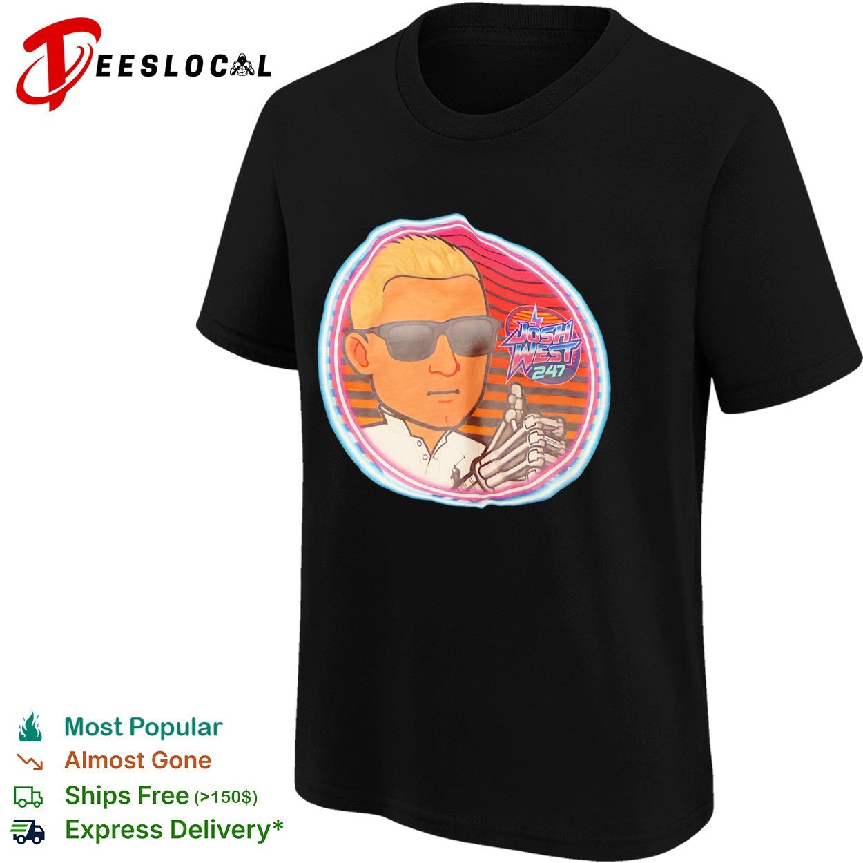 Josh West 247 Robot head shirt