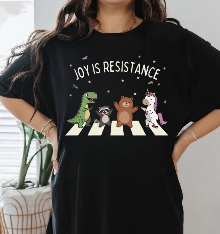 Joy Is Resistance Equality T-shirt, Portland Frog Inspired Graphic T-Shirt, Freedom & Peace Statement Apparel, Unisex...