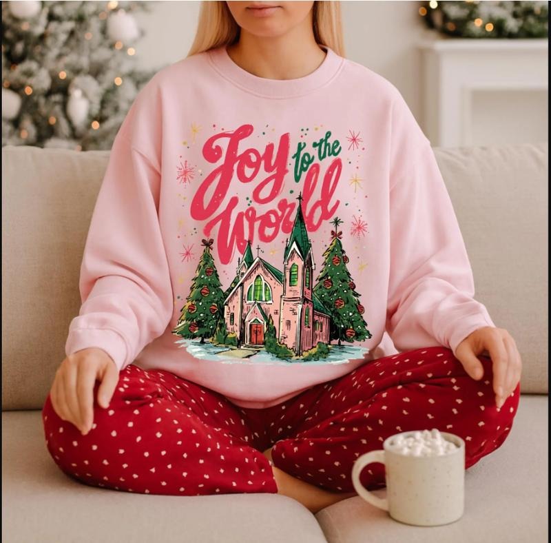 Joy to the World Christian Christmas Church Cozy Sweater, Religious Holiday Christmas Tree Shirt, Faith Based Xmas Gifts...