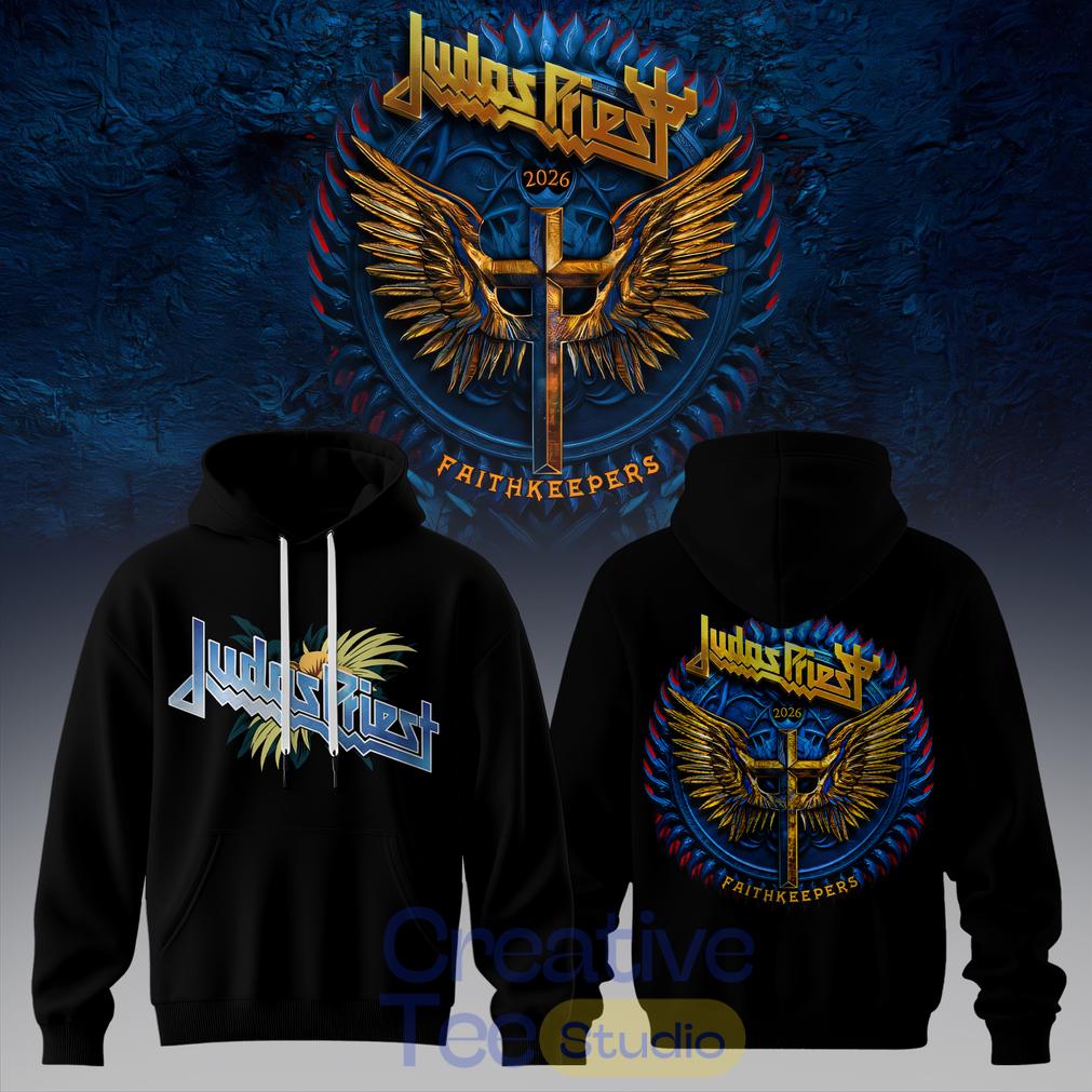 Judas Priest Faithkeepers 2026 Tour Wings Black Edition Hoodie