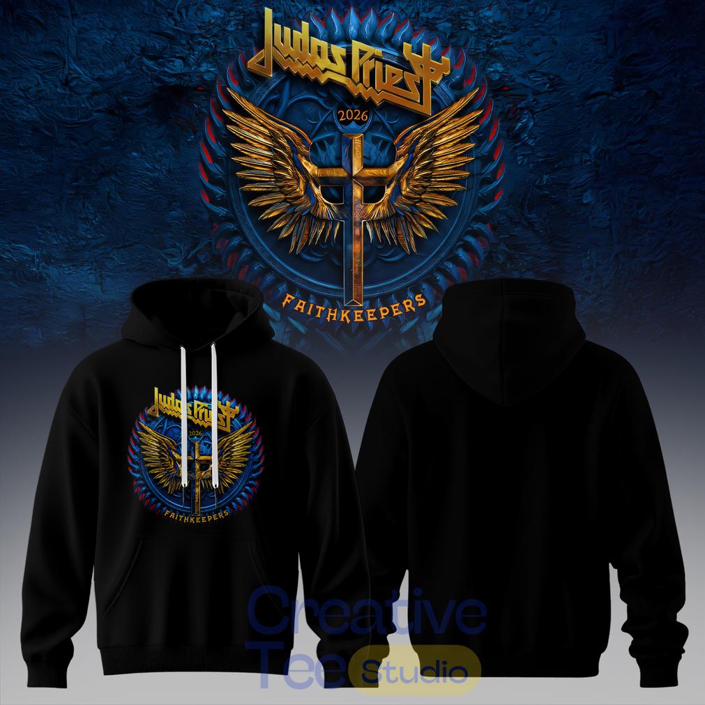 Judas Priest Faithkeepers 2026 Tour Wings Black Edition Hoodie