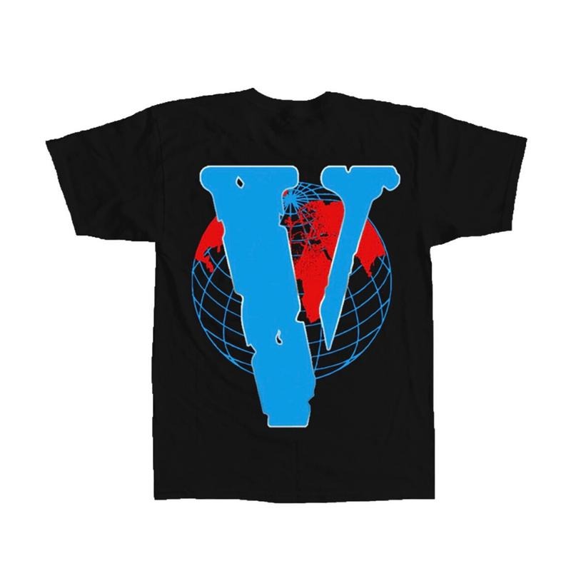 Juice Wrld x Vlone  Earth T-Shirt Black Hoodie, Sweatshirt | PodTeesHub.com
