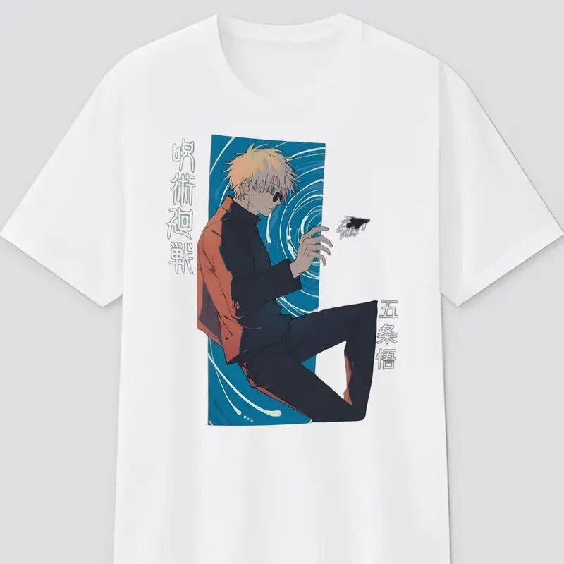 Jujutsu Kaisen Anime Satoru Gojo Unisex Graphic T-shirt & Sweatshirt, Anime & Manga Gifts Cotton Menswear Hoodie