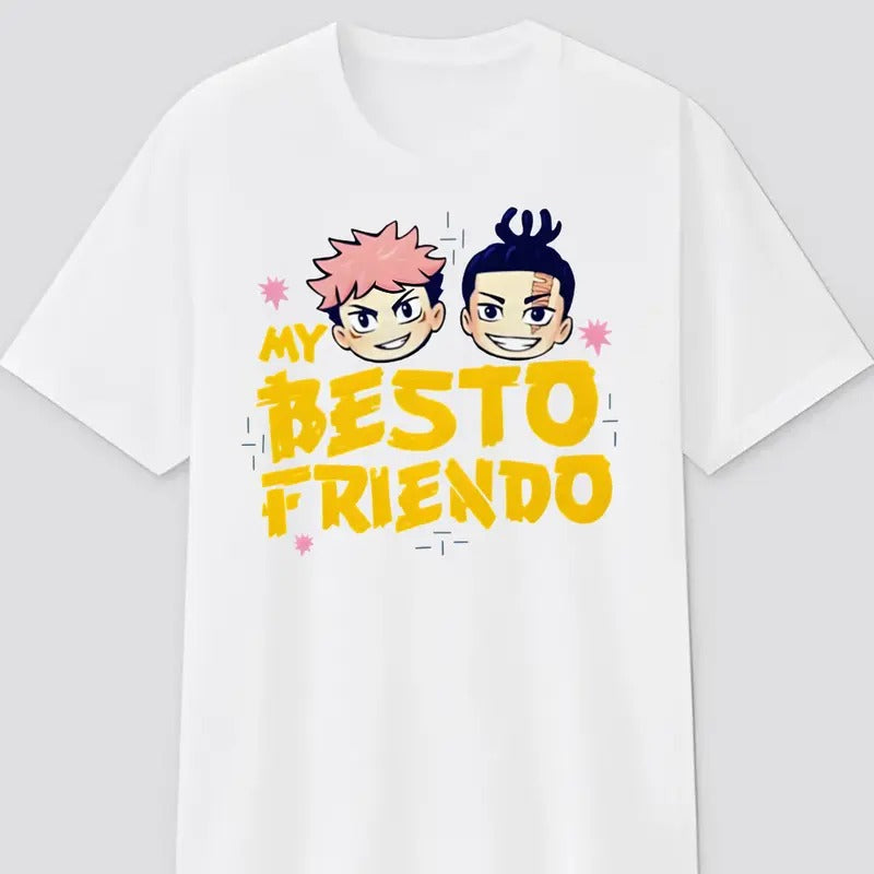 Jujutsu Kaisen Anime T-shirt & Sweatshirt, Besto Friendo Graphic Tee, Anime & Manga Gifts Cotton Menswear Top Love Hoodie