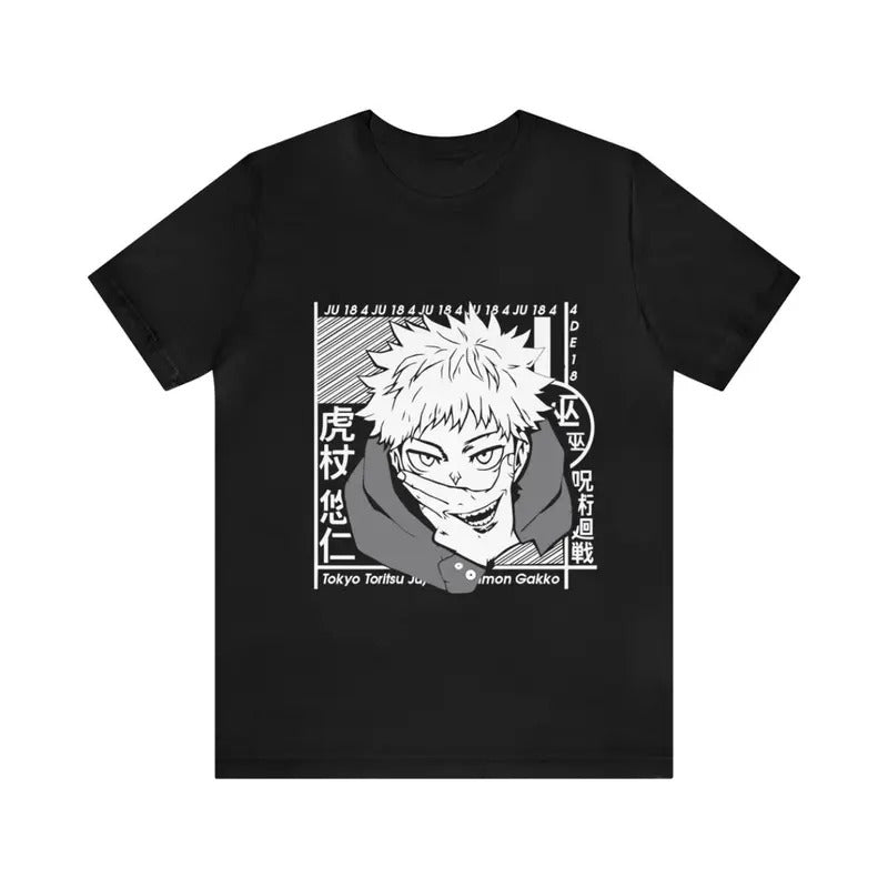 Jujutsu Kaisen Anime T-shirt, Itadori Yuji Kanji Panel Tee, Anime & Manga Gifts Hoodie, Sweatshirt | PodTeesHub.com