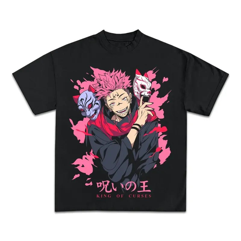 Jujutsu Kaisen Anime T-shirt, Sukuna King Of Curses Graphic Tee, Anime & Manga Gifts Cotton Menswear Top Love Hoodie,...