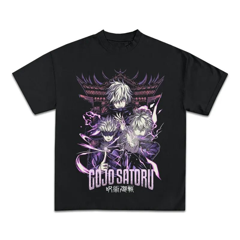 Jujutsu Kaisen Anime T-shirt, Three Gojo Satoru Graphic Tee, Anime & Manga Gifts Hoodie, Sweatshirt | PodTeesHub.com
