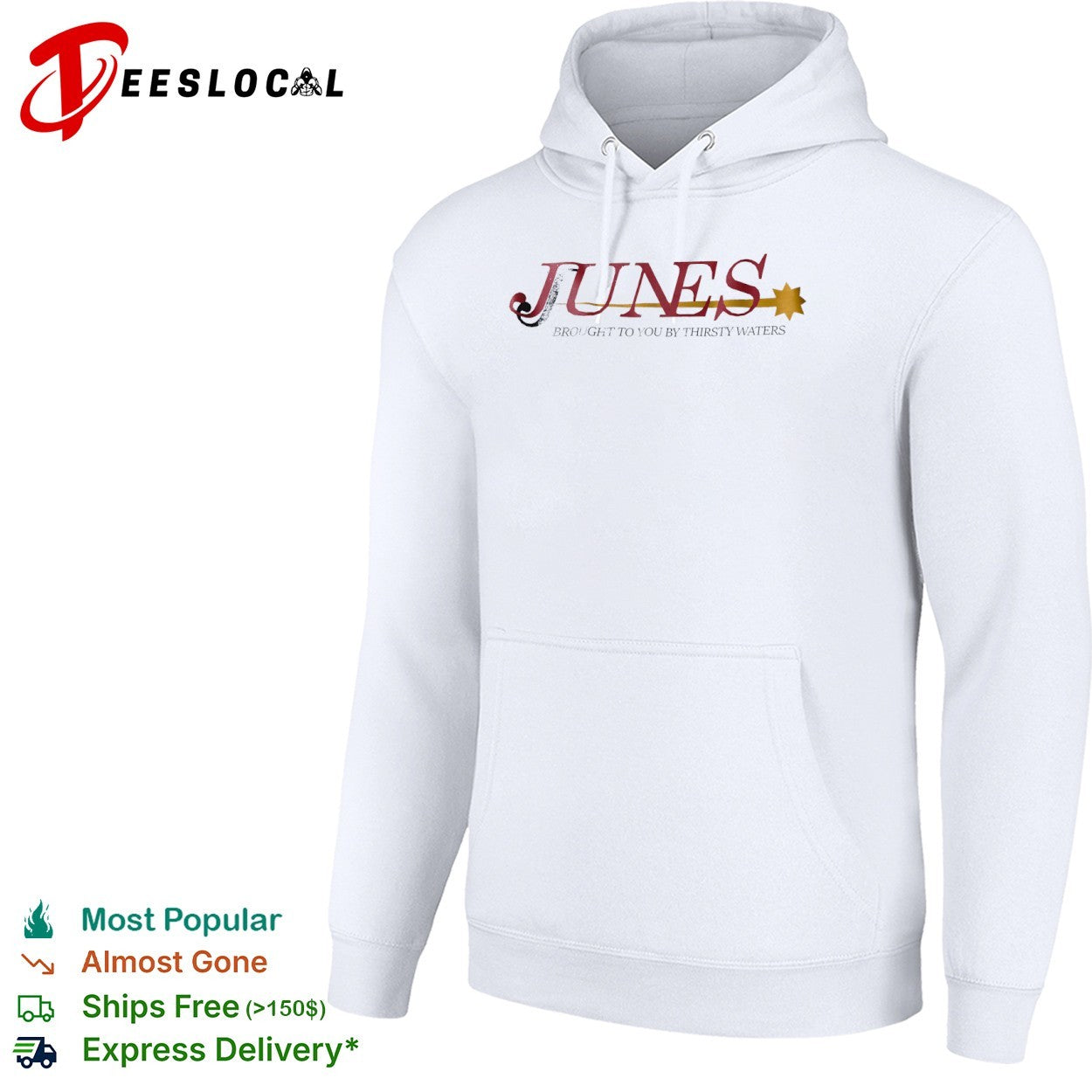 Junes brought to you by Thirsty Waters yellow star shirt