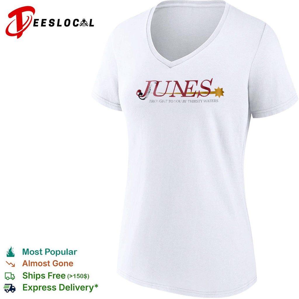 Junes brought to you by Thirsty Waters yellow star shirt