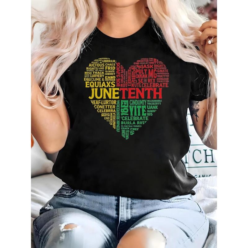 Juneteenth Texas Heart Print Women's T-Shirt