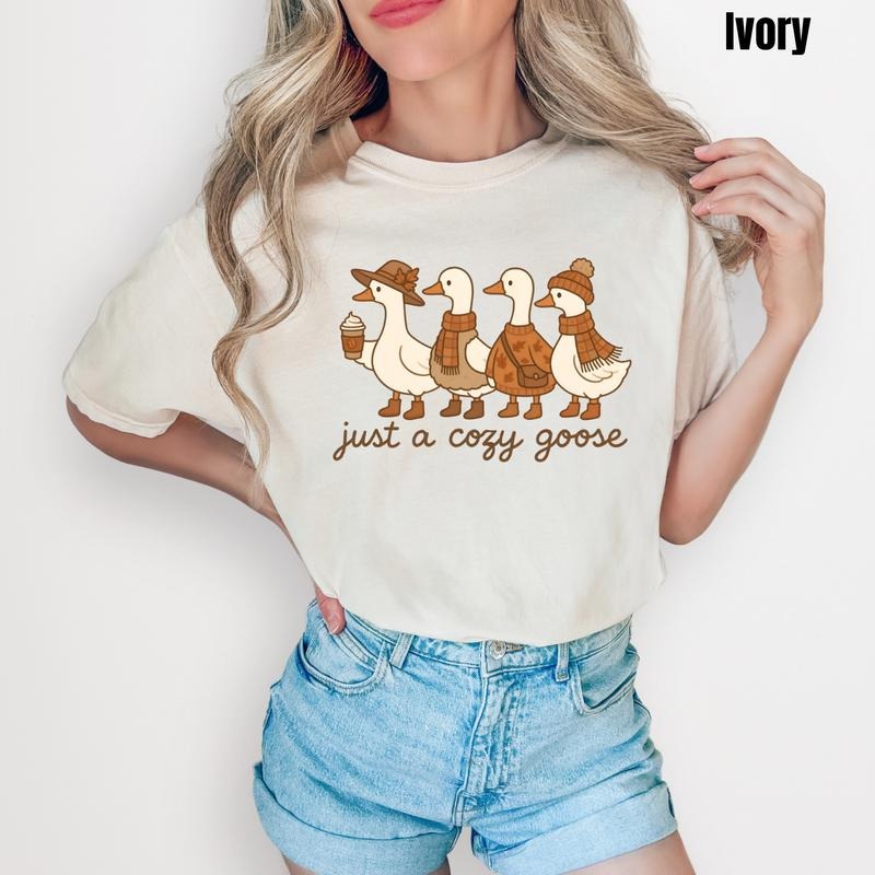 Just A Cozy Goose Comfort Color T-Shirt 'NLB' Hoodie, Sweatshirt | PodTeesHub.com