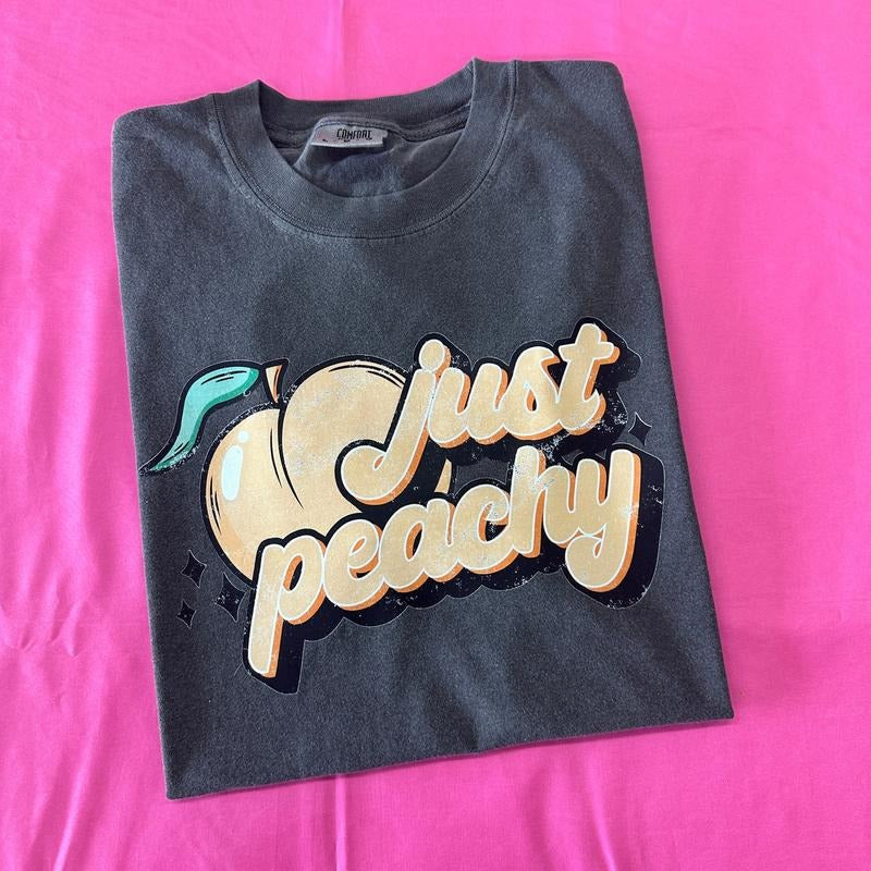 Just Peachy Comfort Colors T-Shirt Hoodie, Sweatshirt | PodTeesHub.com