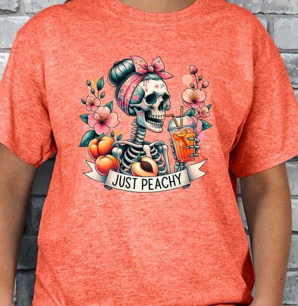 Just Peachy T-shirt Hoodie, Sweatshirt | PodTeesHub.com
