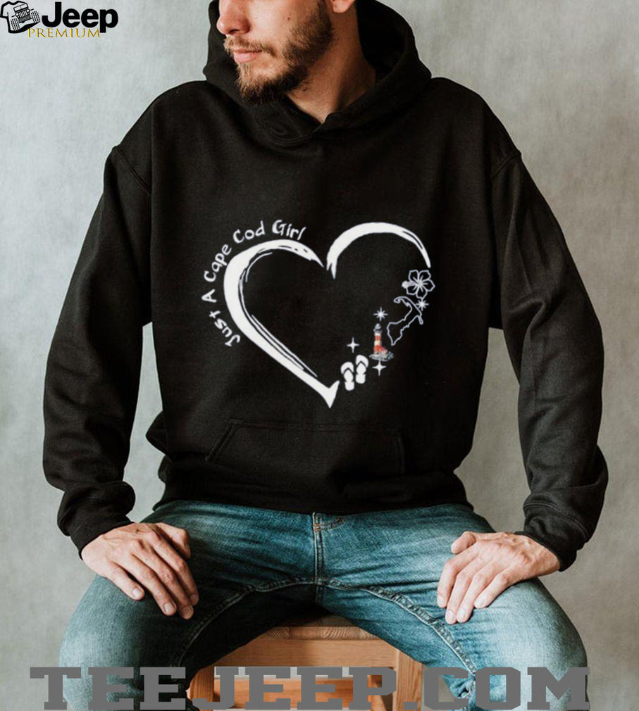 Just a cape cod girl heart graphic shirt