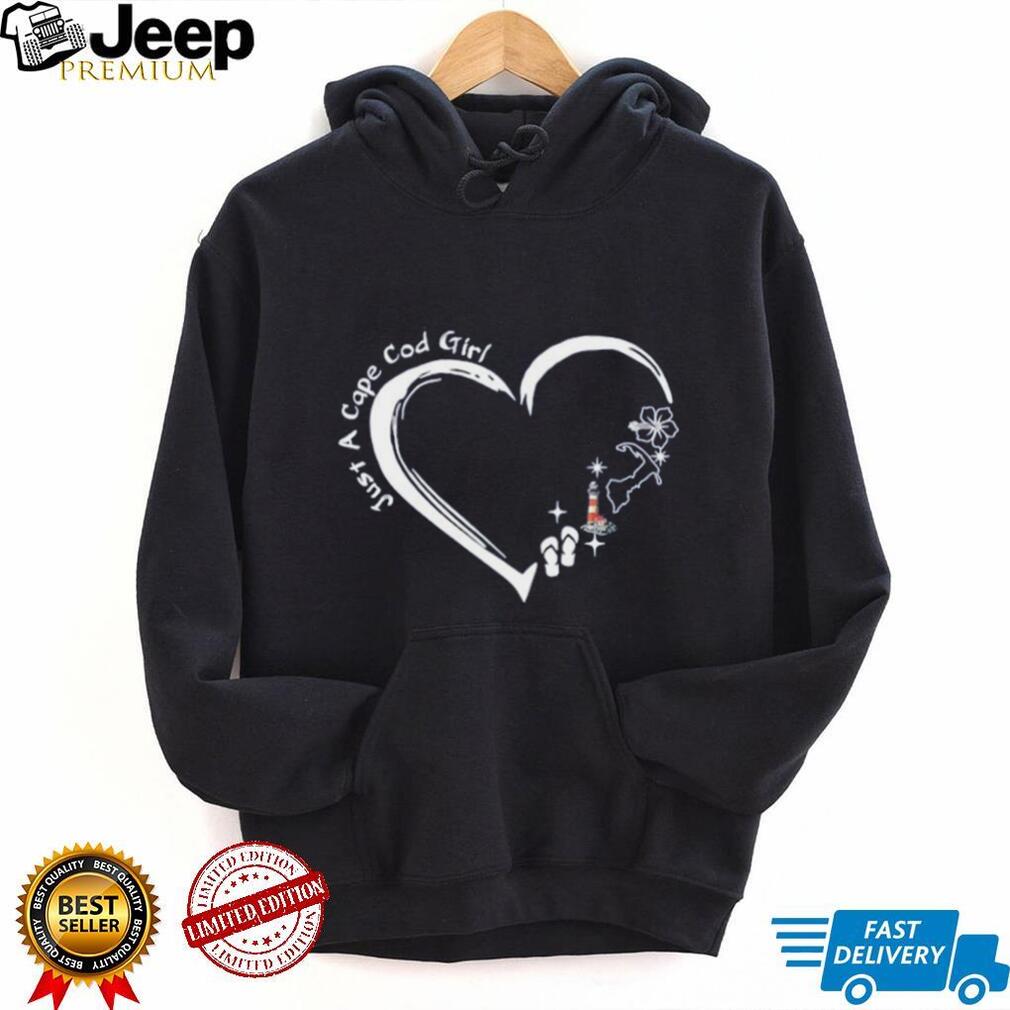 Just a cape cod girl heart graphic shirt