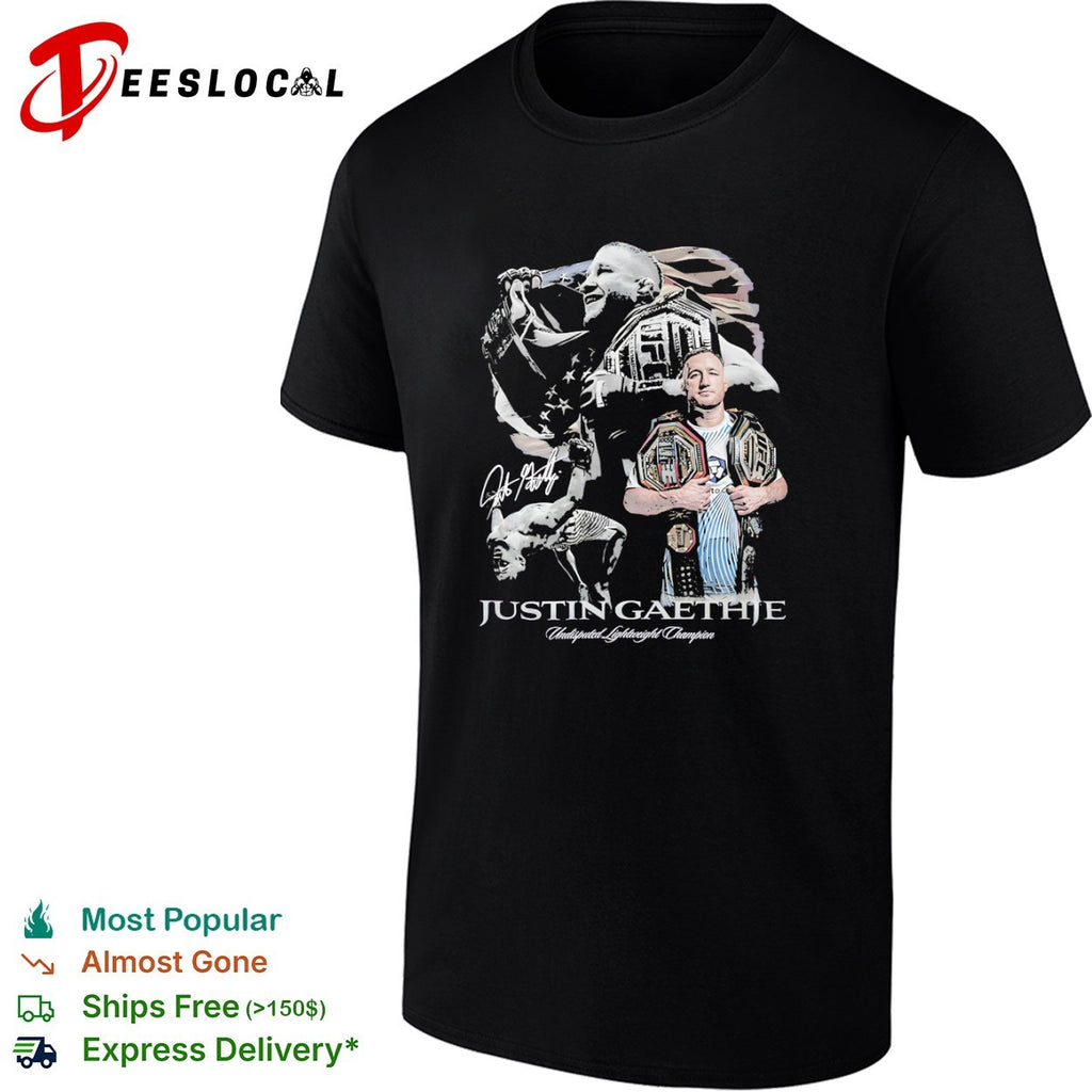 Justin Gaethje UFC Undisputed Lightweight Champion signature shirt