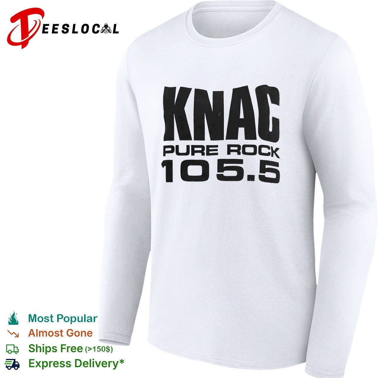 KNAC Pure Rock 105 5 radio station shirt