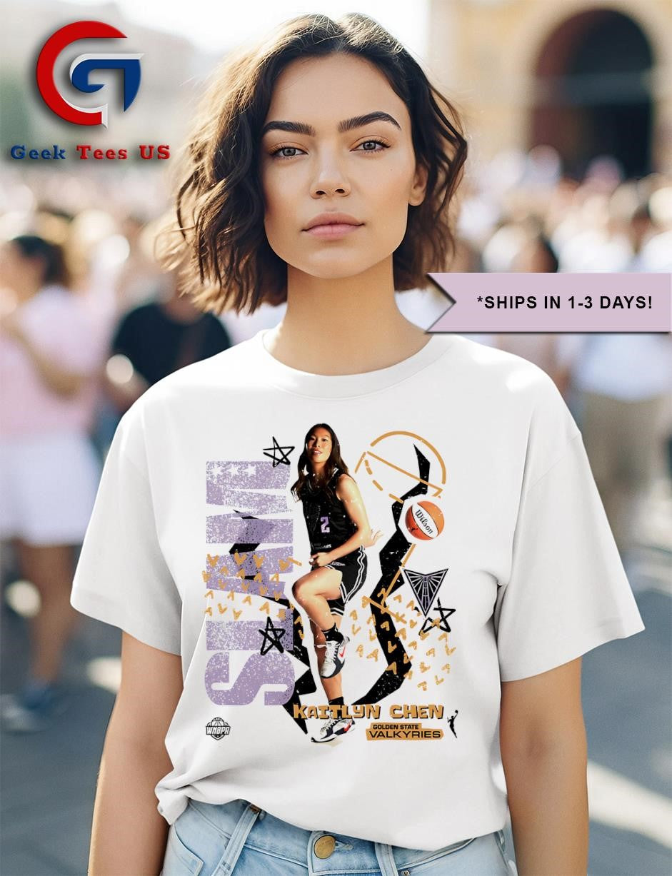 Kaitlyn Chen Golden State Valkyries WNBA Slam shirt