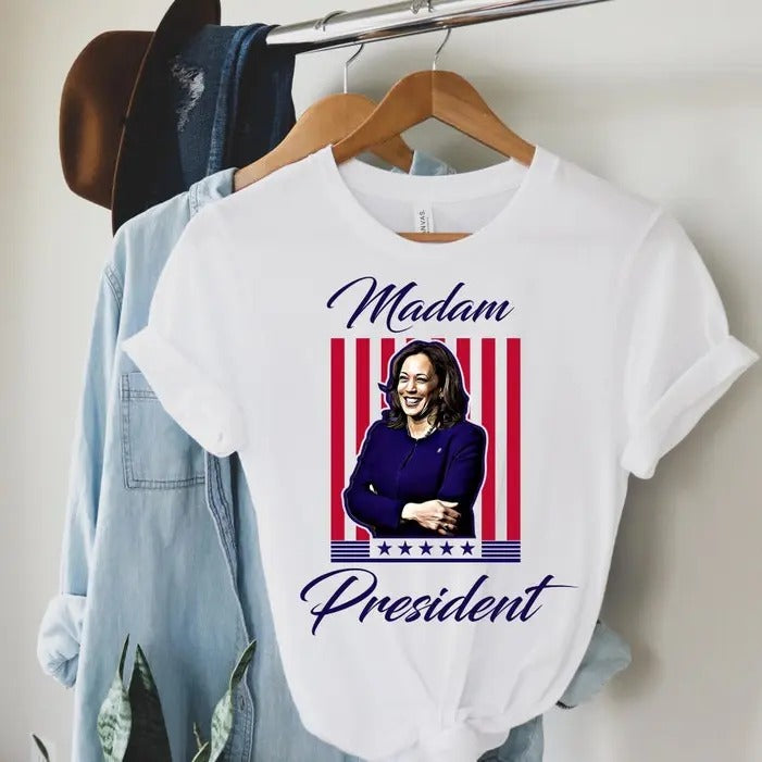 Kamala Harris Presidential Shirt, Madam President Tee, Kamala Rally Shirt, Presidential Election 2024 Hoodie, Sweatshirt