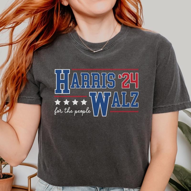 Kamala Harris Walz Comfort Colors Shirt, Kamala Harris President 2024 Shirt, Democrat Rally T-shirt, Equal Rights, Vote...