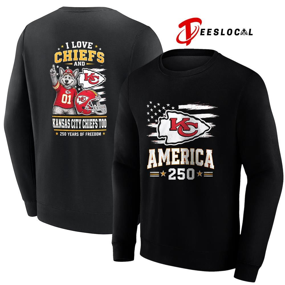 Kansas City Chiefs 250 years of freedom mascot shirt