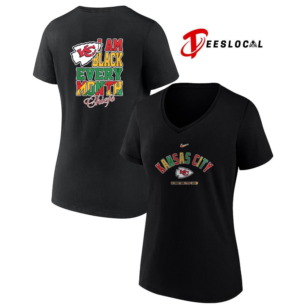 Kansas City Chiefs x Juneteeth 1865 I am black every month shirt