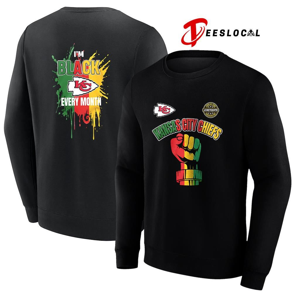 Kansas City Chiefs x Juneteeth freedom I’m black every month icon shirt