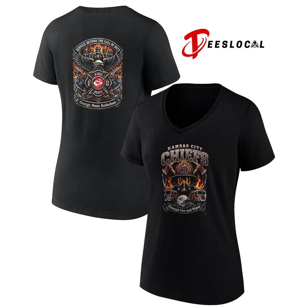 Kansas City Chiefs x through fire and water service beyond the call of duty shirt