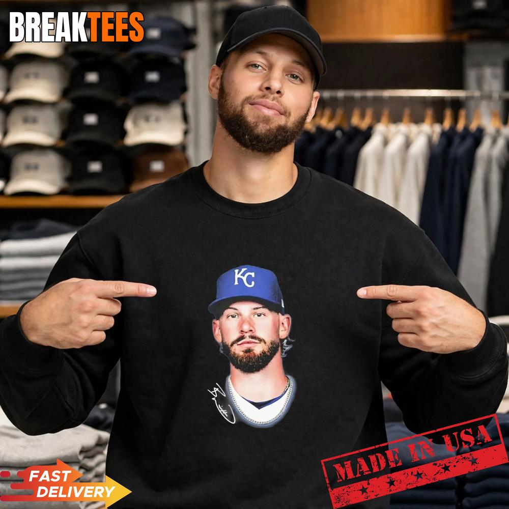 Kansas City Royals Bobby Witt Jr 2026 MLB signature portrait T-Shirt