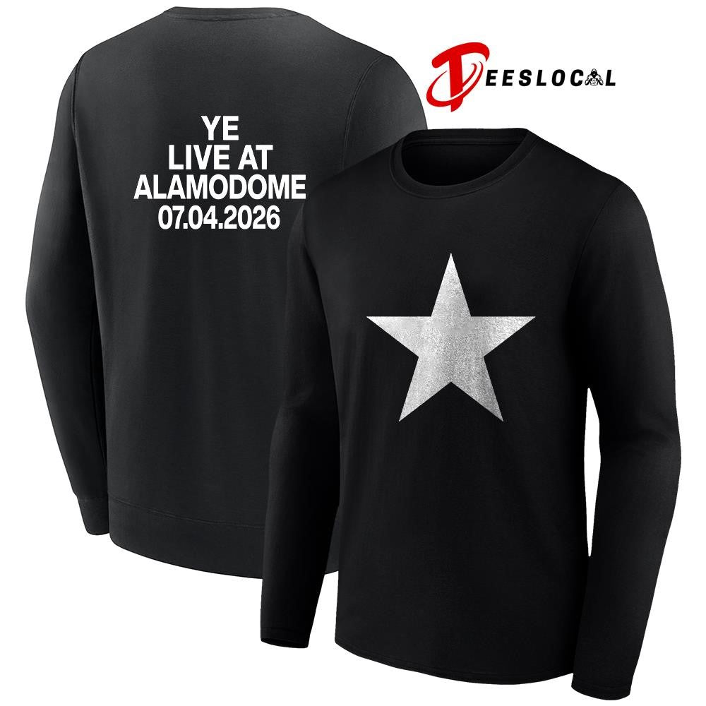 Kanye West Ye Alamodome San Antonio Texas 4th of july star logo shirt