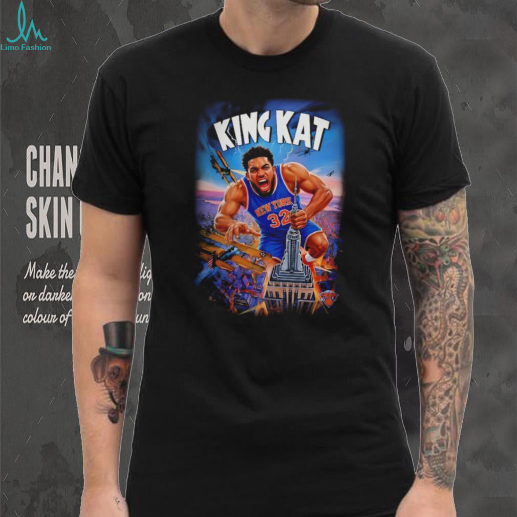 Karl Anthony Towns King Kat New York Empire State Graphic T Shirt
