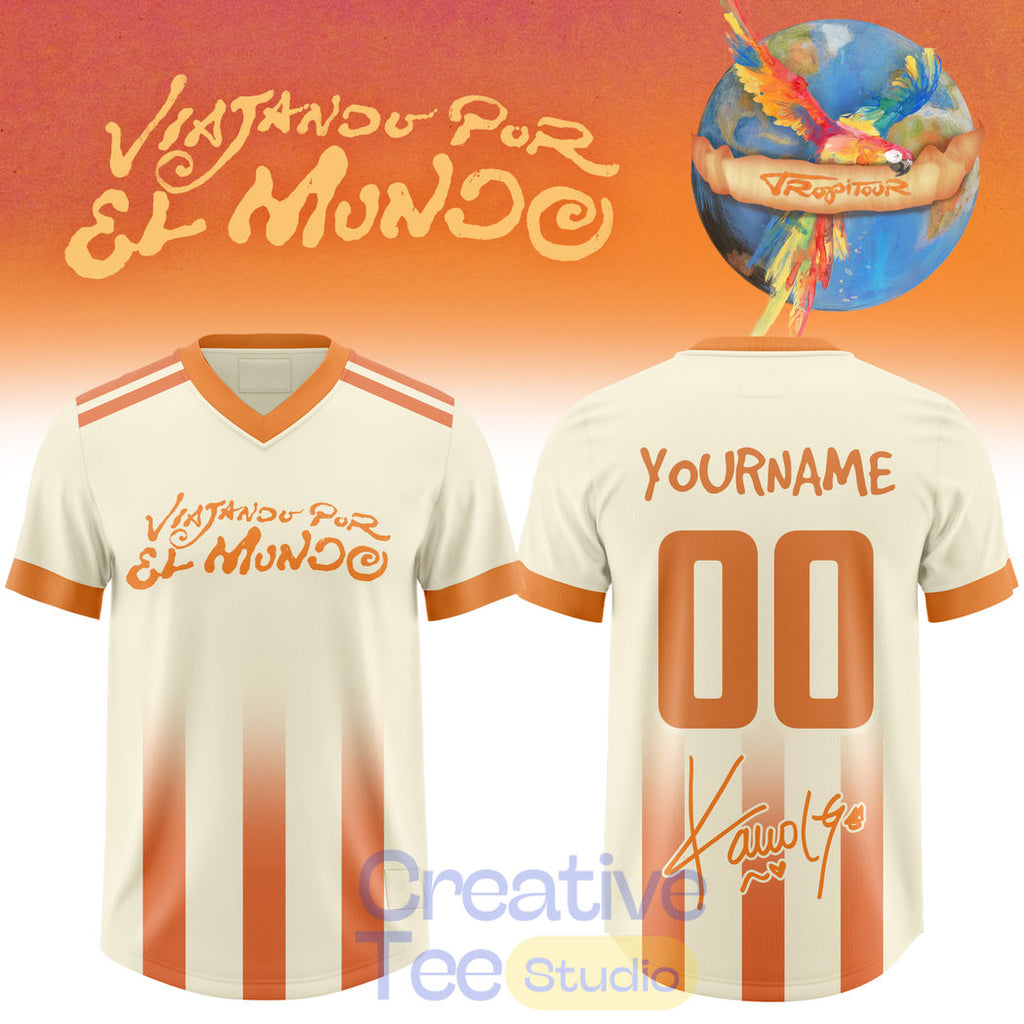 Karol G Viajando Por El Mundo Tropitour 2026 Exclusive Football Jersey