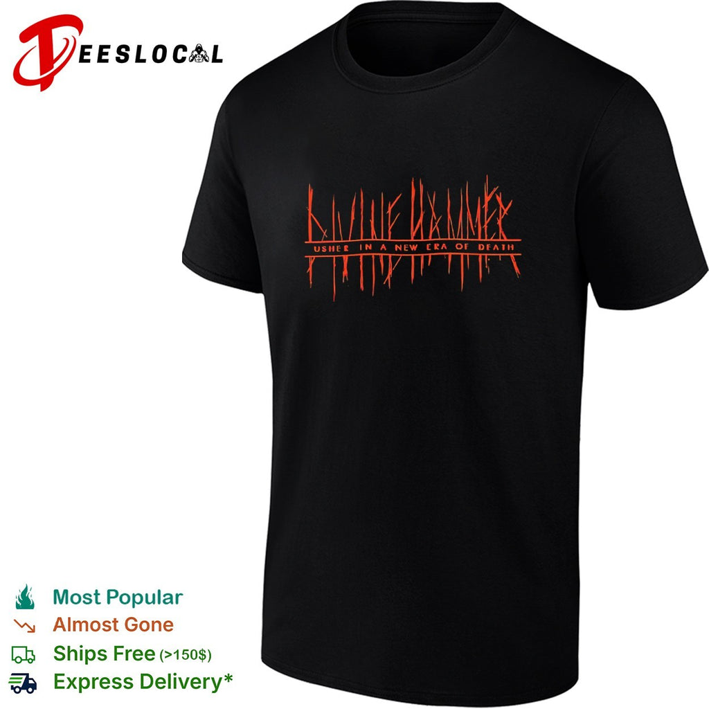 Kataklysm usher in a new era of death scratchy font shirt