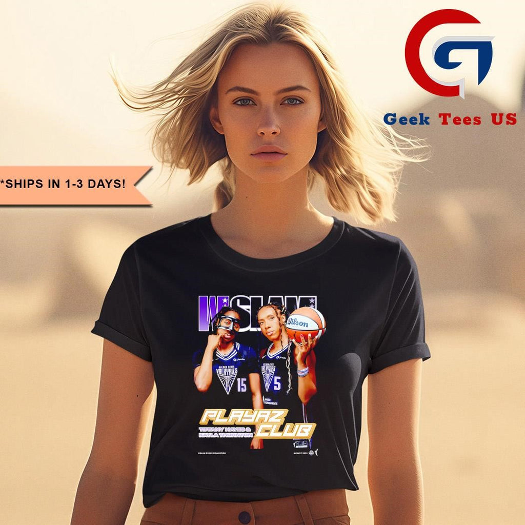 Kayla Thornton and Tiffany Hayes Golden State Valkyries WNBA Slam shirt