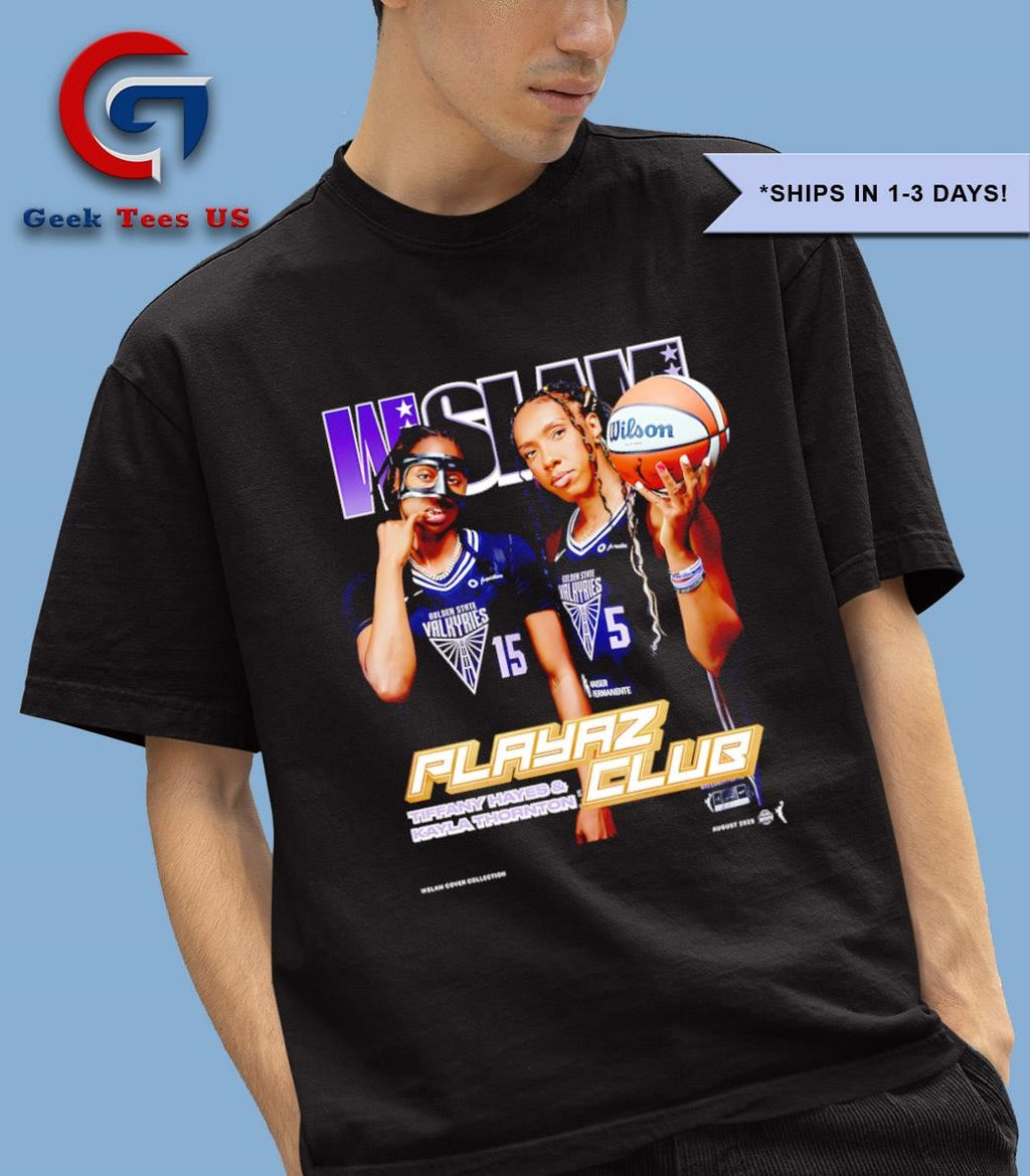 Kayla Thornton and Tiffany Hayes Golden State Valkyries WNBA Slam shirt