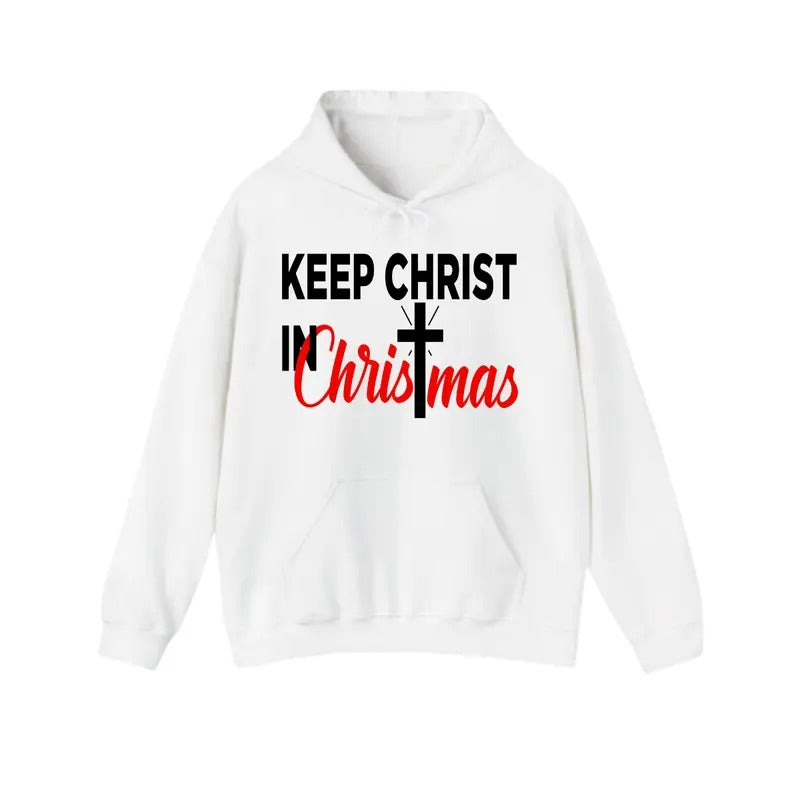 Keep Christ in Christmas Menswear Hoodie - Faith-Based Holiday Design, Perfect for Men and Women, Celebrate the True...