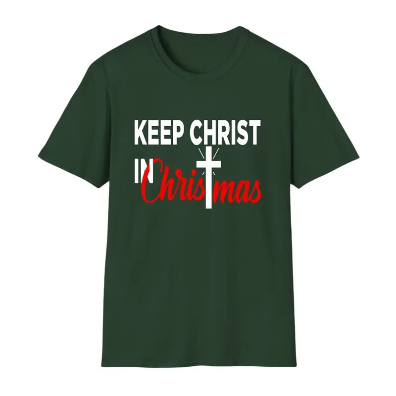 Keep Christ in Christmas Menswear T-shirt - Faith-Based Holiday Design, Perfect for Men and Women, Celebrate the True...