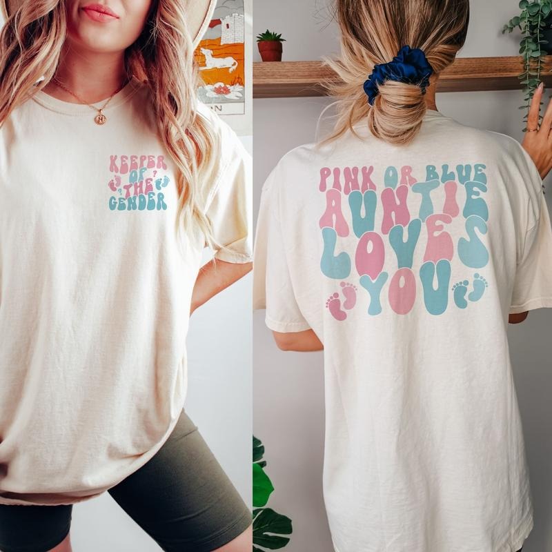 Keeper of the Gender Shirt for Gender Reveal Shirts He Or She What Will it Be T-Shirt Auntie Loves You Ideas Family...
