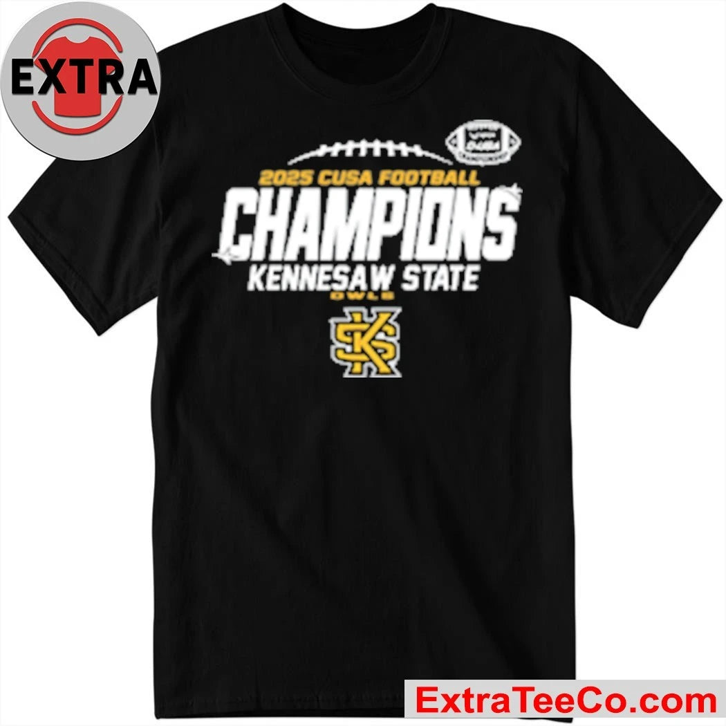 Kennesaw State Owls 2025 C-USA Champs Logo T-Shirt