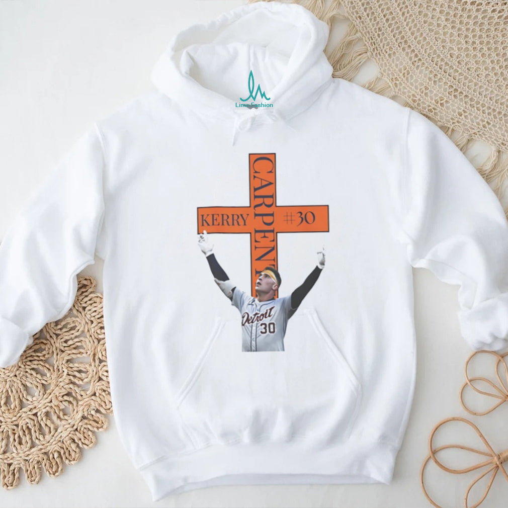 Kerry Carpenter Detroit Tigers Praise the Lord cross graphic shirt