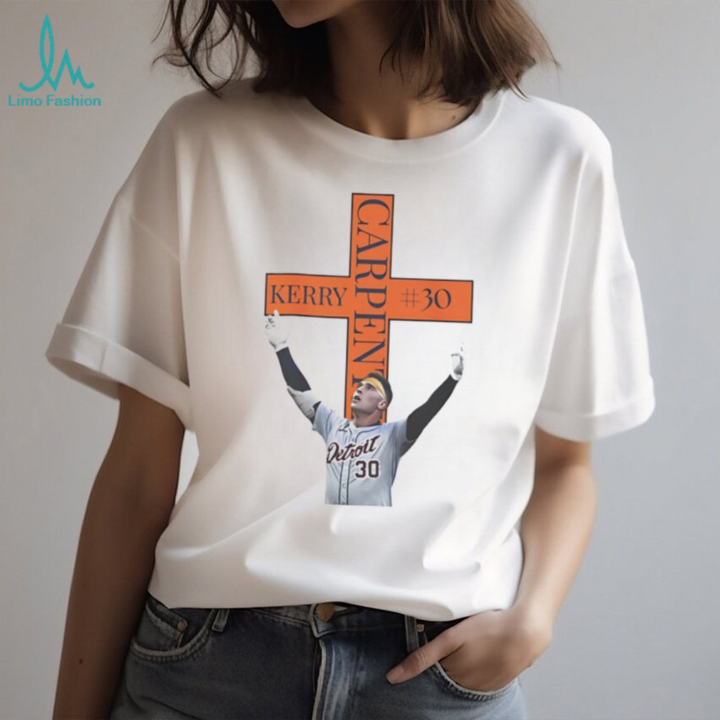 Kerry Carpenter Detroit Tigers Praise the Lord cross graphic shirt